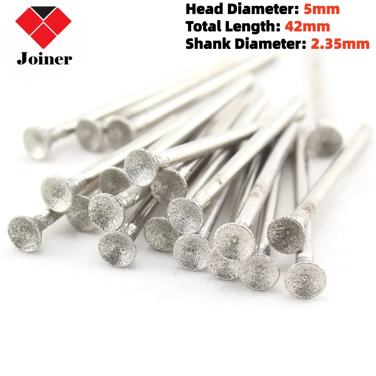 

30Pcs 5mm 3/16" SPHERICAL CONCAVE Diamond Grinding Head Jade Carving Burrs Rotary Bits Lapidary Tools for Stone