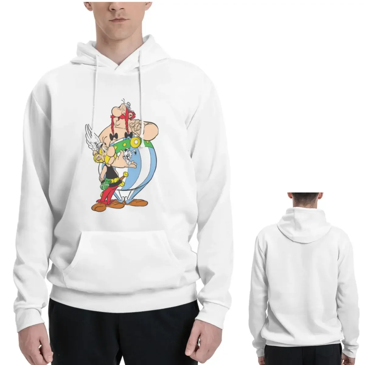 

Толстовки с капюшоном «Астерикс и Обеликс», мужские и женские повседневные пуловеры, толстовки в стиле Харадзюку, уличная одежда с длинными рукавами, осень-зима