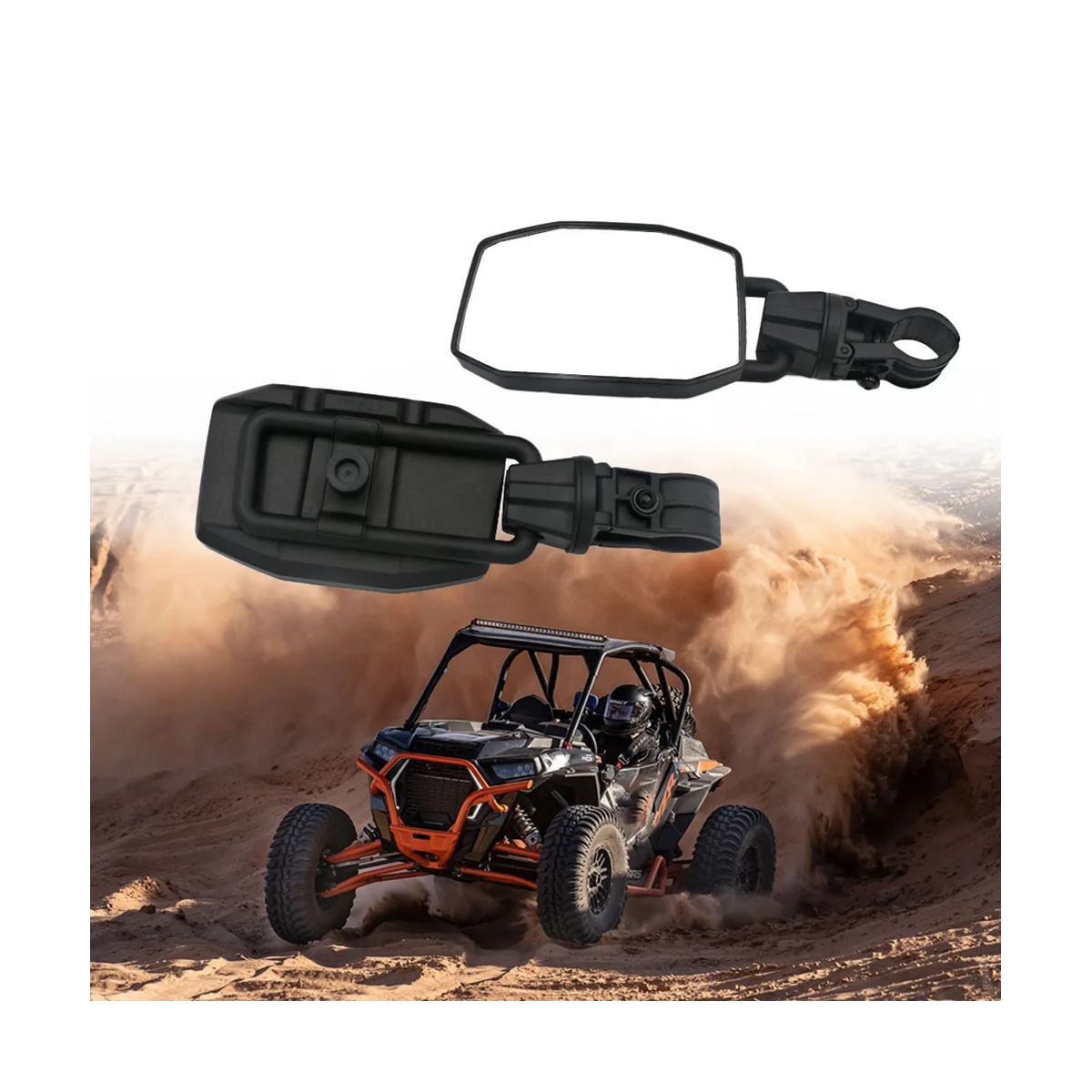 

1Pair Rear View Mirror for Motocross ATV/UTV Reversing Mirror 1.5/2 Inch Universal Side