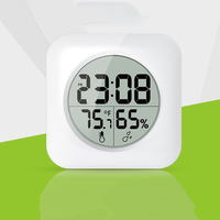 Multifunctional Wall Clock Living Room Temperature Humidity Clock Kitchen Practical Silent Waterproof Suction Cup Wall Clock