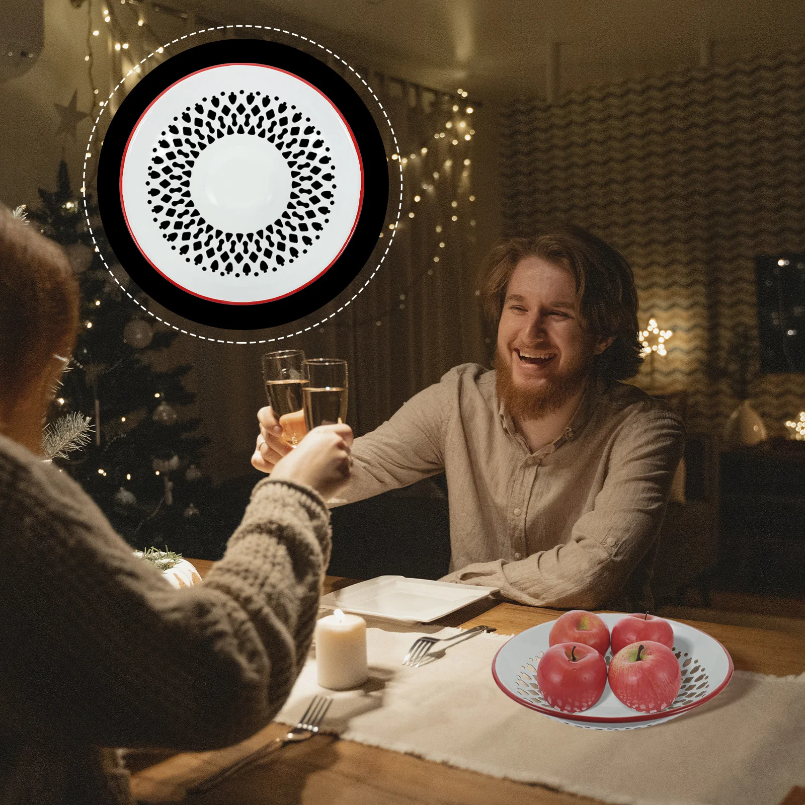 

1Pcs Enamel Drain Basket Hollow Plate Fruit Washing Basin Multipurpose Kitchen Draining Tray Practical Fruit Colander