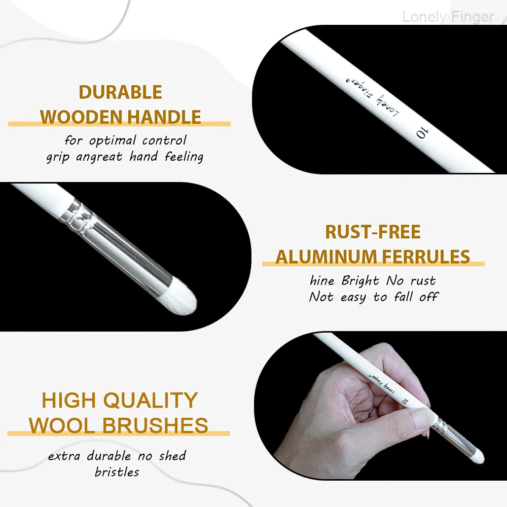 مجموعة فرش طلاء مصغرة، فرش طلاء تفاصيل للأكريليك، ألوان مائية، نموذج التماثيل، رسم الوجه،