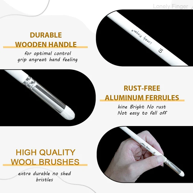 Miniature Paint Brushes Drybrush Set, Detail Paint Brushes for Acrylics, Watercolor, Figurines Model, Face Painting, 4