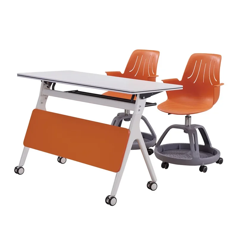 Polygon foldable training table and chair combination