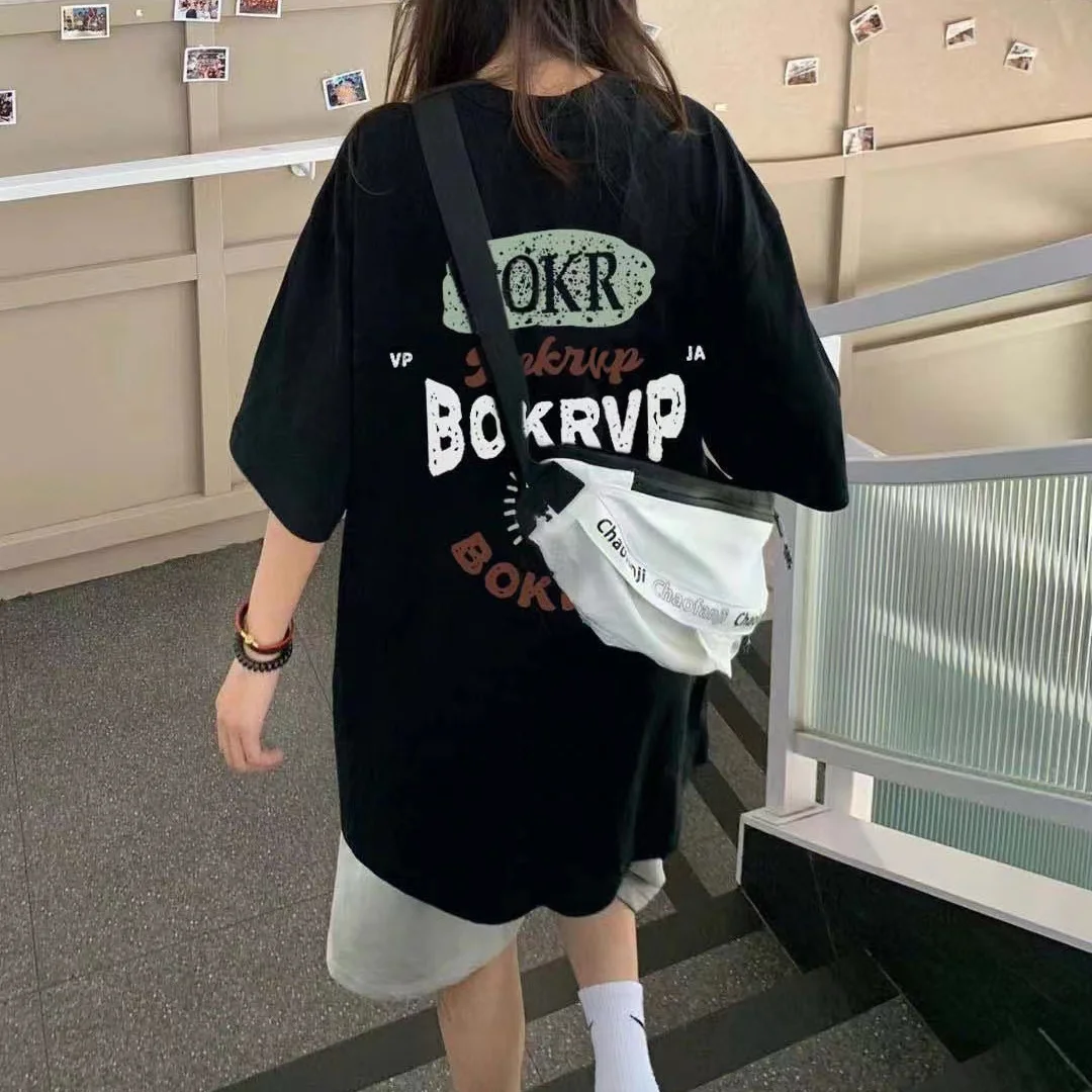

Short Sleeve T-Shirts Womens Neutral Cotton Relaxed Fit Lightweight Comfortable Casual Oversized Streetwear Japanese Minimalist