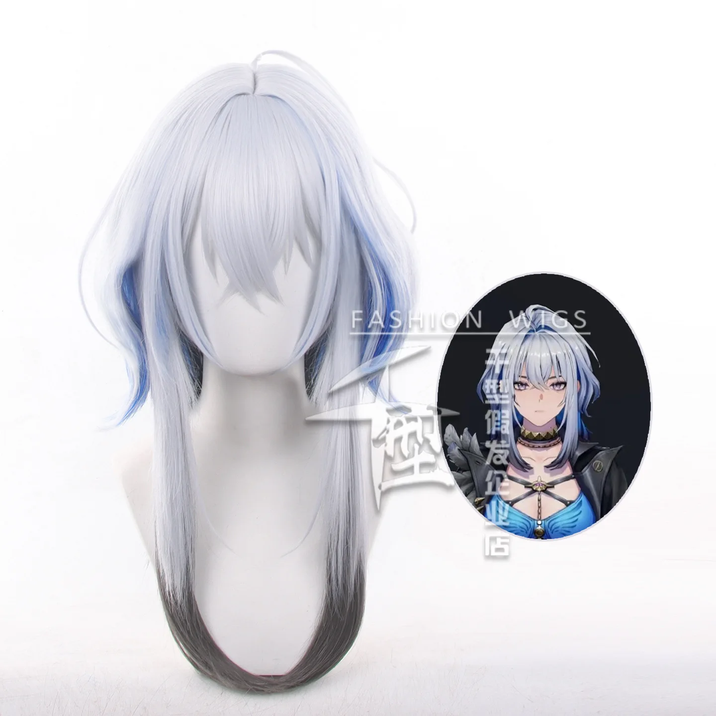 

Gabrielina's cosplay wig is a layered gradient costume prop for the comic exhibition, a high-temperature silk wig