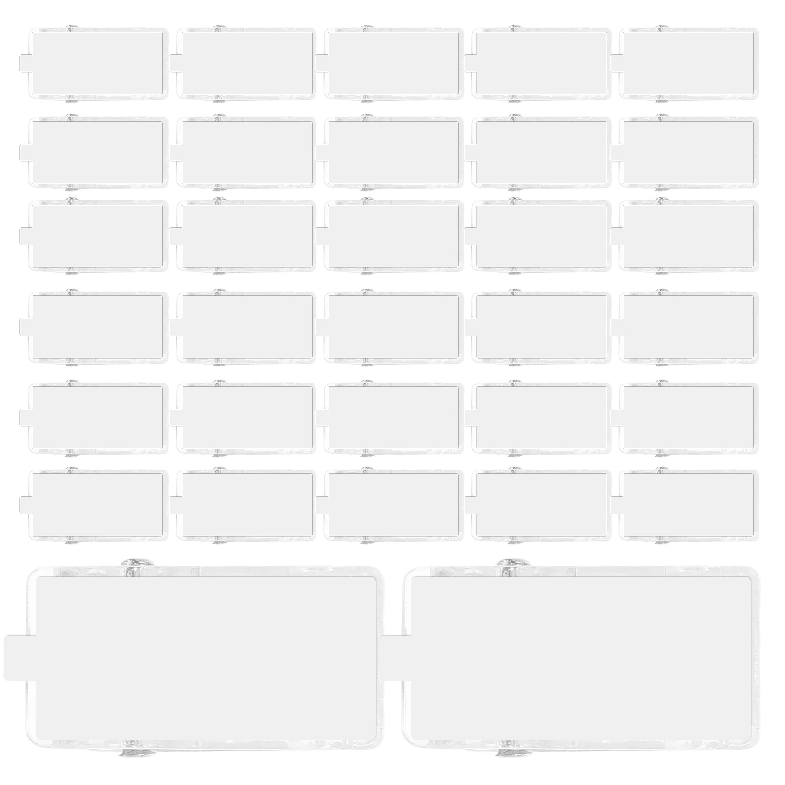 

50pcs Self Adhesive Small Clips Transparent Spring Badge Holders Wall Photo Paper ID Cards Clips Plastic