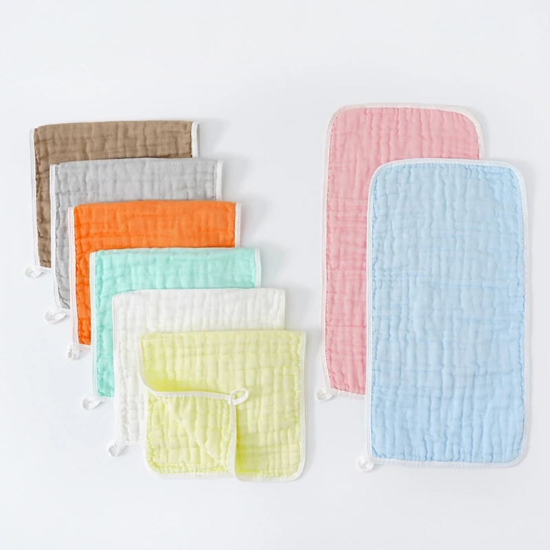 

Baby Muslin Burp Cloths Pure Cotton Washcloths 6 Layers Extra Absorbent Soft Towel Gauze Facecloth Saliva Towel Feeding Stuff