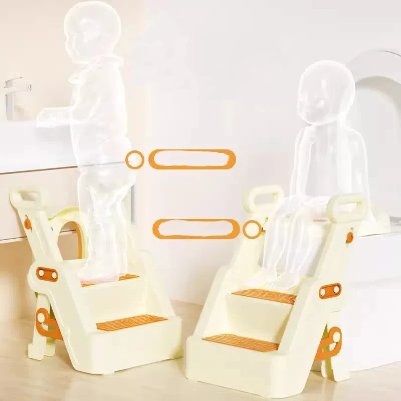 Bangku Tangga Latihan Toilet Anak – Riser Kursi Potty Lipat Anti Selip untuk Anak Laki-Laki/Perempuan Mendukung 60kg – Penggunaan di Rumah/Perjalanan