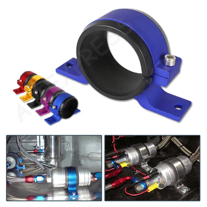 

60mm Car Fuel Pump Bracket Single External Oil Pump Fixing Bracket Fuel Pump Mounting Holder Filter Clamp Car Support