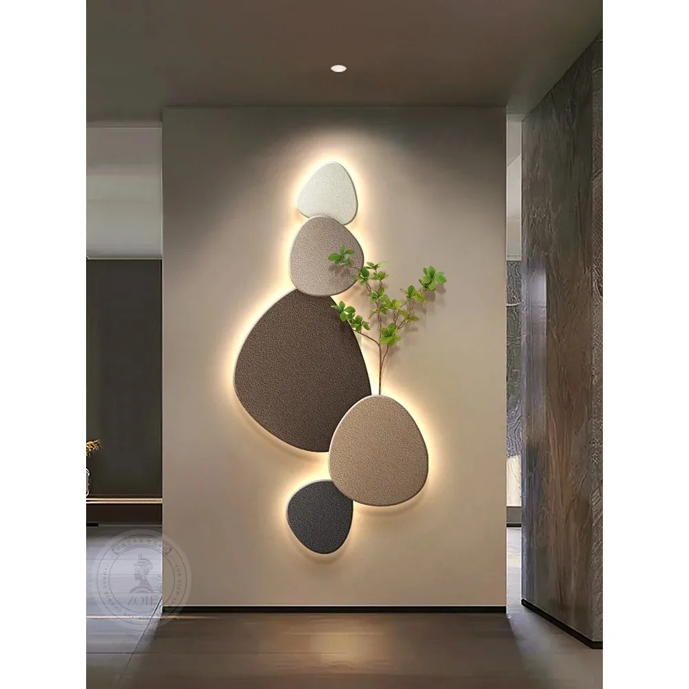 New Style Living Room Wall Lamp Porch Decorative Painting Wall Lights Green Plant Mural Corridor Aisle Painting Wall Lamp Plug