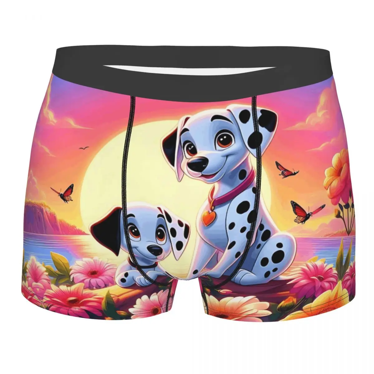 

Custom Funny Anime 101 Dalmatians Boxers Shorts Panties Male Underpants Breathable Cartoon Dog Kawaii Briefs Underwear