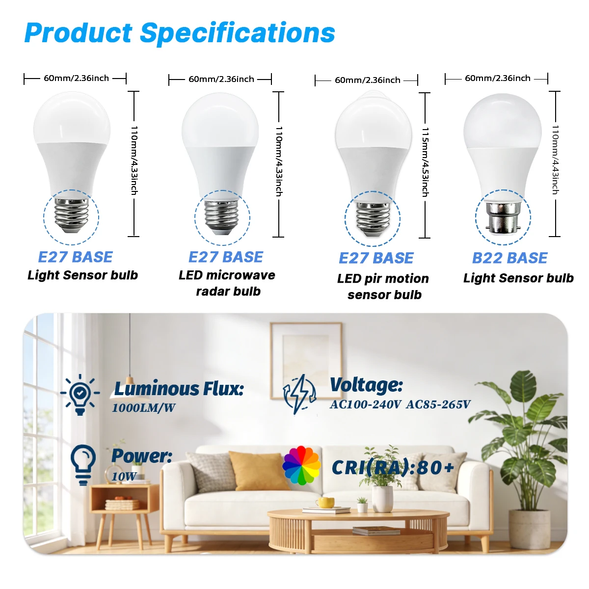 1-20 قطعة مصباح LED مع مستشعر  - مراجعة Alexa Compatible Bulb وسعره