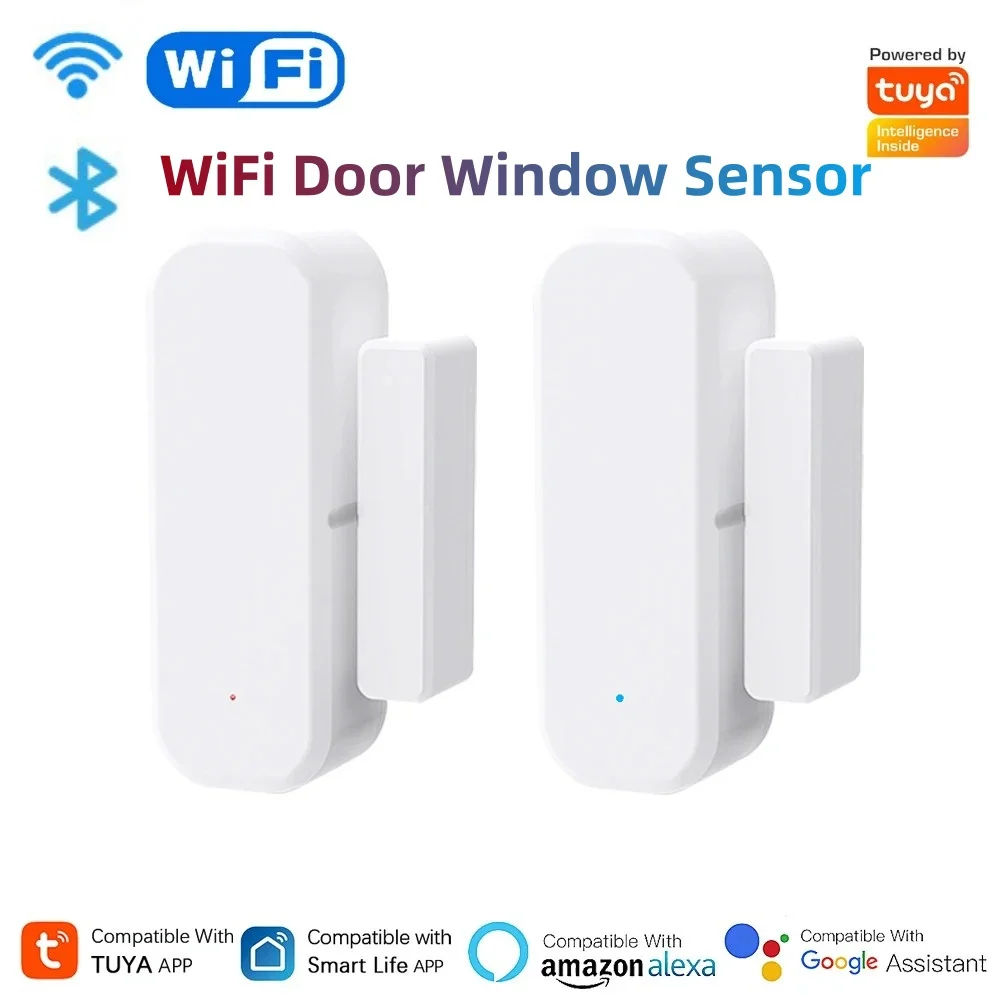 WiFi/Zigbee Window Sensor And Smart Door Magnetic Security Alarm Smartlife APP Remote Control Work With Alexa Google Home Rokid