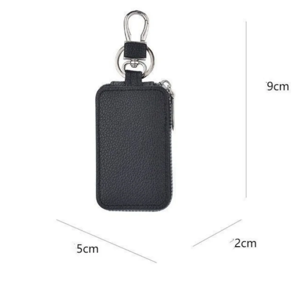 Key Bag Compact Pu Leather Keychain Zipper Key Pouch Multi Functional Key Wallet For Pocket Travel Handbag