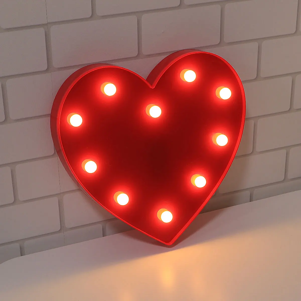 6 luci notturne a LED a forma di cuore, decorazioni romantiche calde, matrimoni, feste di compleanno, casa, San Valentino, amore, piccola luce notturna
