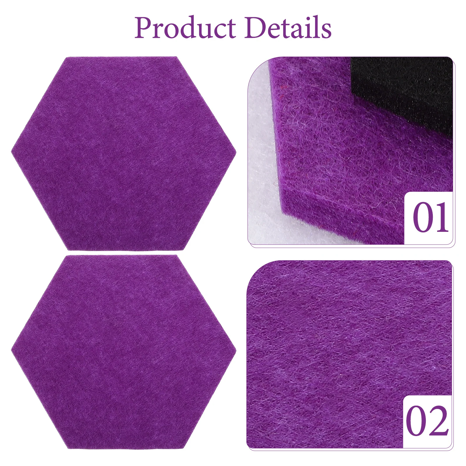 10 Pcs 육각형 펠트 게시판 타일 17x20cm 자기 접착제 벽 스티커 화이트 그레이 레드 메모 핀 보드