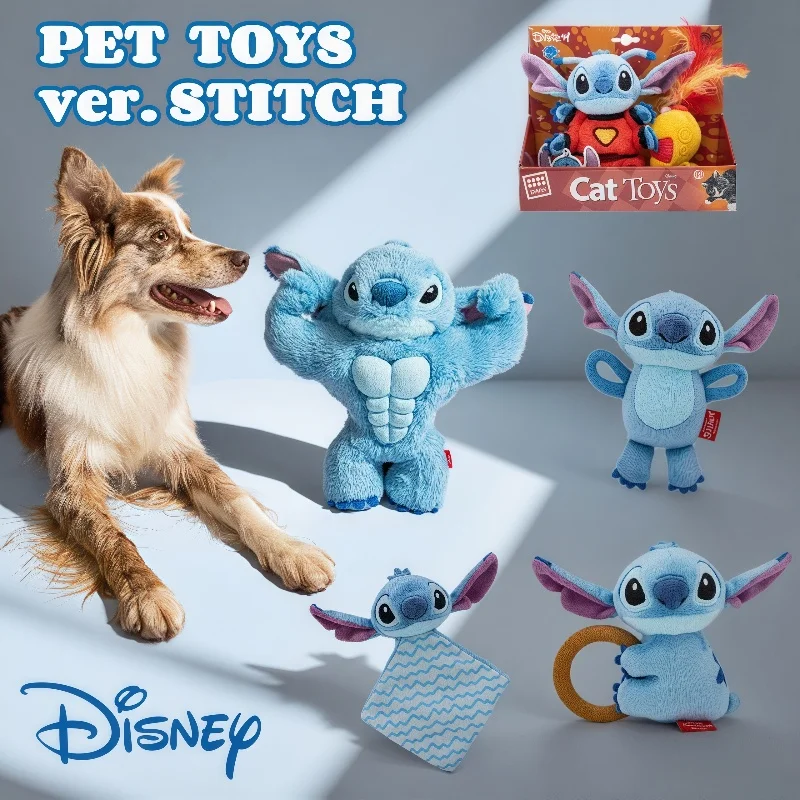 

Disney Gigwi Stitch Pet Toys Limited Version Anime Figure Funny Teething Squeaky Durable Chew Enrichment Dog Toy Cat Teaser Wand