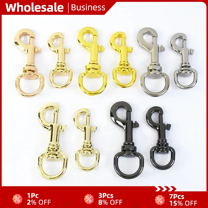 10Pcs 12/15mm Metal Lobster Clasp Bag Strap Swivel Buckles Dog Collar Snap Hook Trigger Connect Buckle Keychain Carabiner