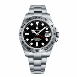Luxury nh34 GMT Mechanical WristWatches STEEL DIVE 39MM Sapphire Sterile 100M Waterproof Mens Dive Watch Business Reloj Hombre