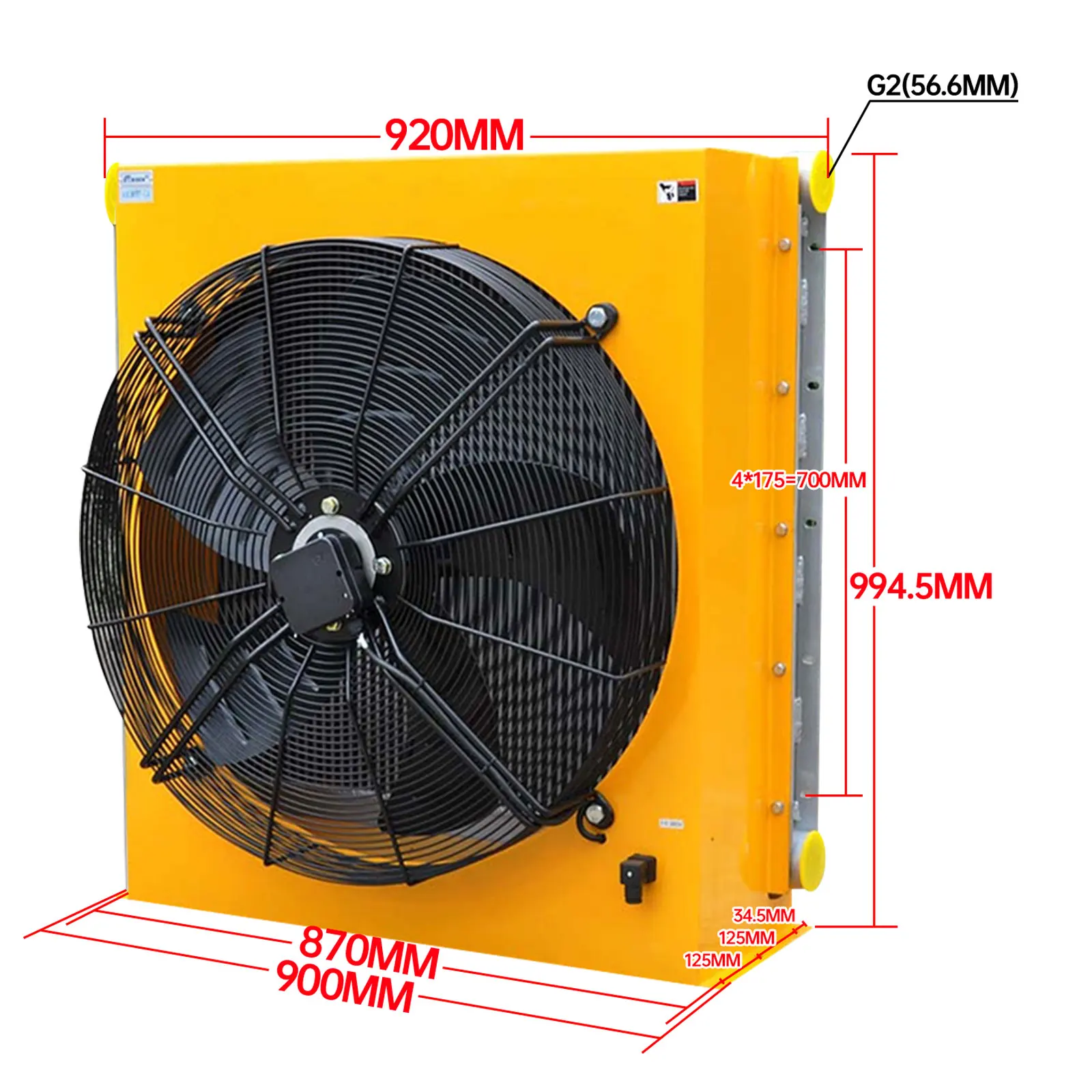 AH3818T-CA 600L/min Flow Radiator Oil Cooling Heat Exchanger Radiator Oil Cooler Plate Pin Heat Exchanger Hydraulic System