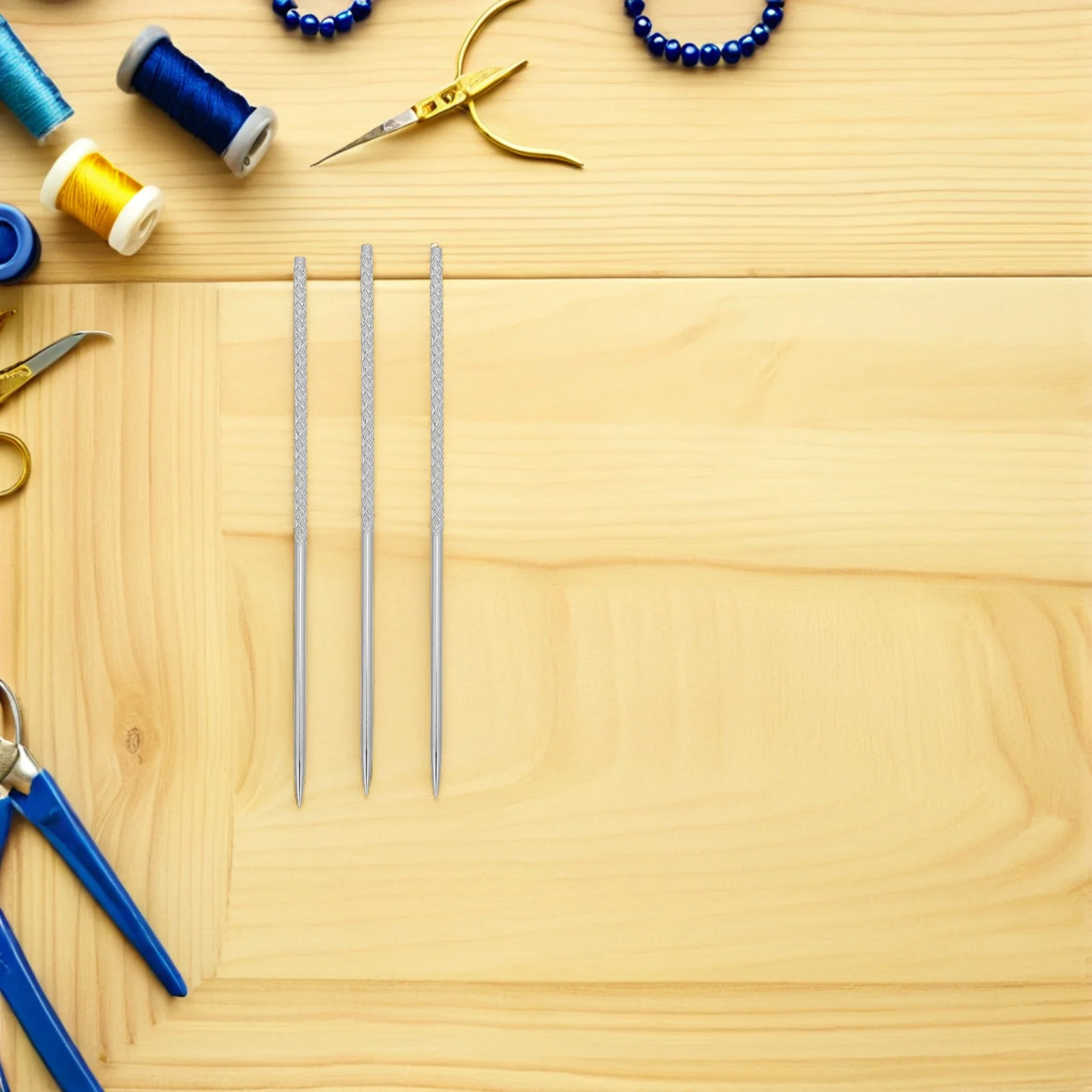 

15Pcs Knurled Holeless Needles Snag Repair Tool Sewing Needle Storage Case Clothes Sweater Knitwear Fabric Snag Fixer Textile