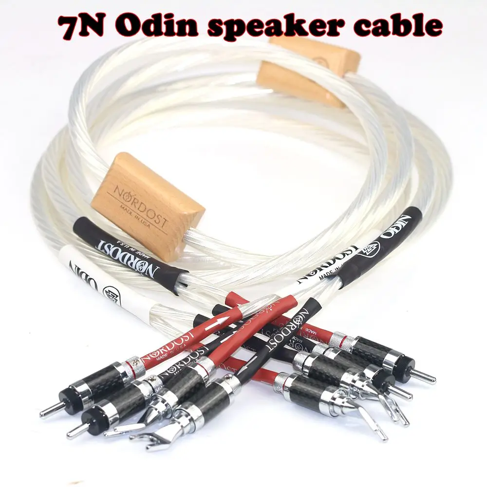 A pair Nordost Odin2 7N Silver-plated HI-FI amplifier speaker cable HI-END main speaker cable with furutech carbon fiber plug