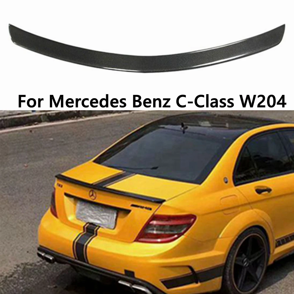 

Для Mercedes-Benz C-Class W204 C204 2Door 4Door Coupe AMG Style Carbon Fiber Задний спойлер Крыло багажника 2007-2014 FRP Кованый автомобиль