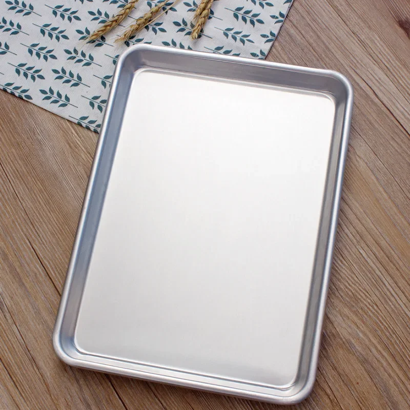 

33*45*2.5 CM Kitchen Storage Trays Pan Stainless Steel Rectangle Food Cake Bread Baking Plates Household Bakeware Cooking Tools