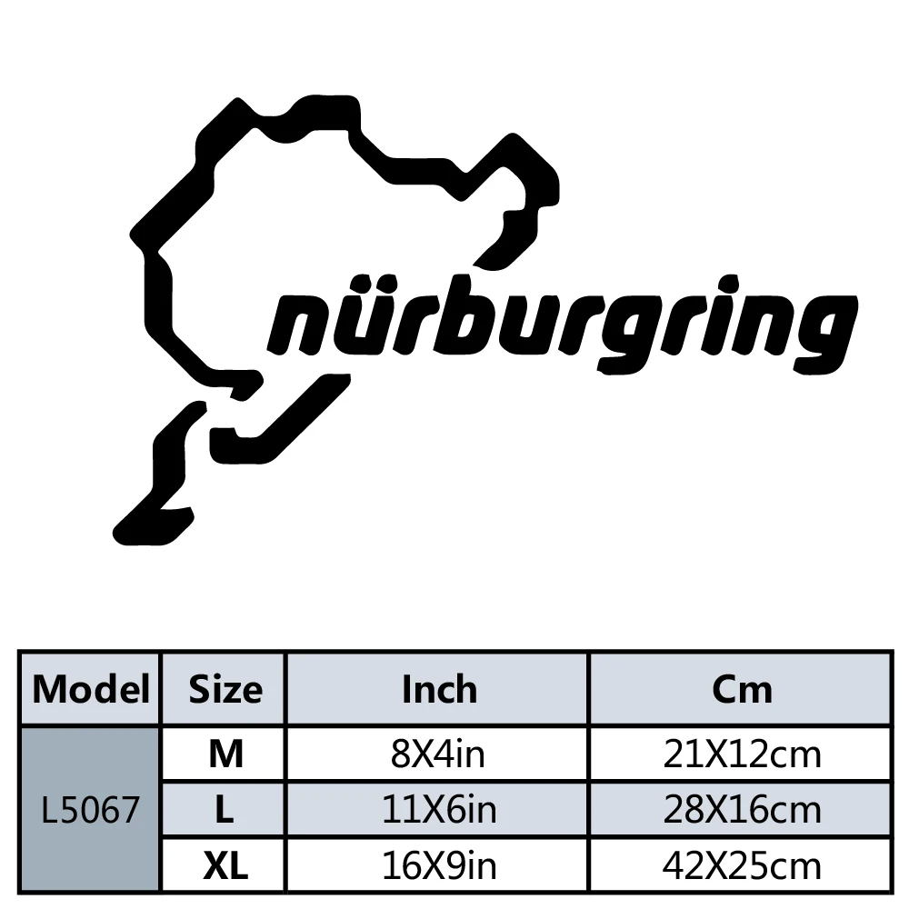 Hot Nurburgring Car Sticker Car Decal Sticker Art Car Quotes Stickers Window Decor Rear Windshield Modern Fashion Decals