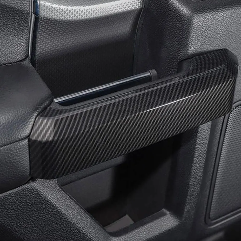 Picture 5: Inner Door Handle Cover Trim Protector Carbon Fiber Pattern Interior Accessories For Ford F150 2015-2020