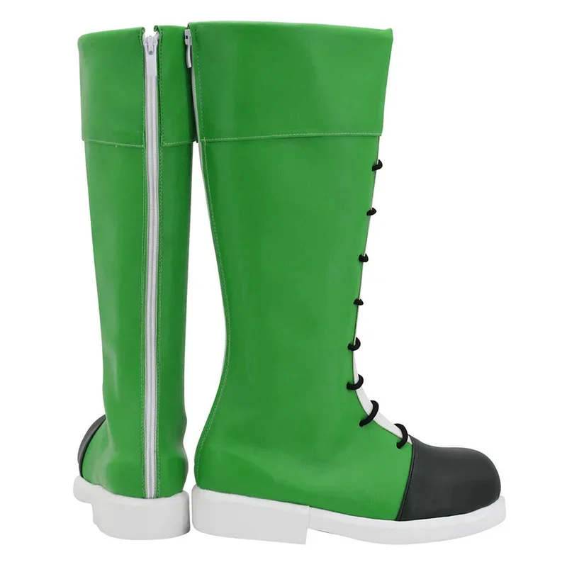 Zapatos de Cosplay de Anime Hunter x Hunter, botas Gon Freecss, botas verdes, Disfraces de Halloween para mujeres y hombres, accesorios de fiesta de rol