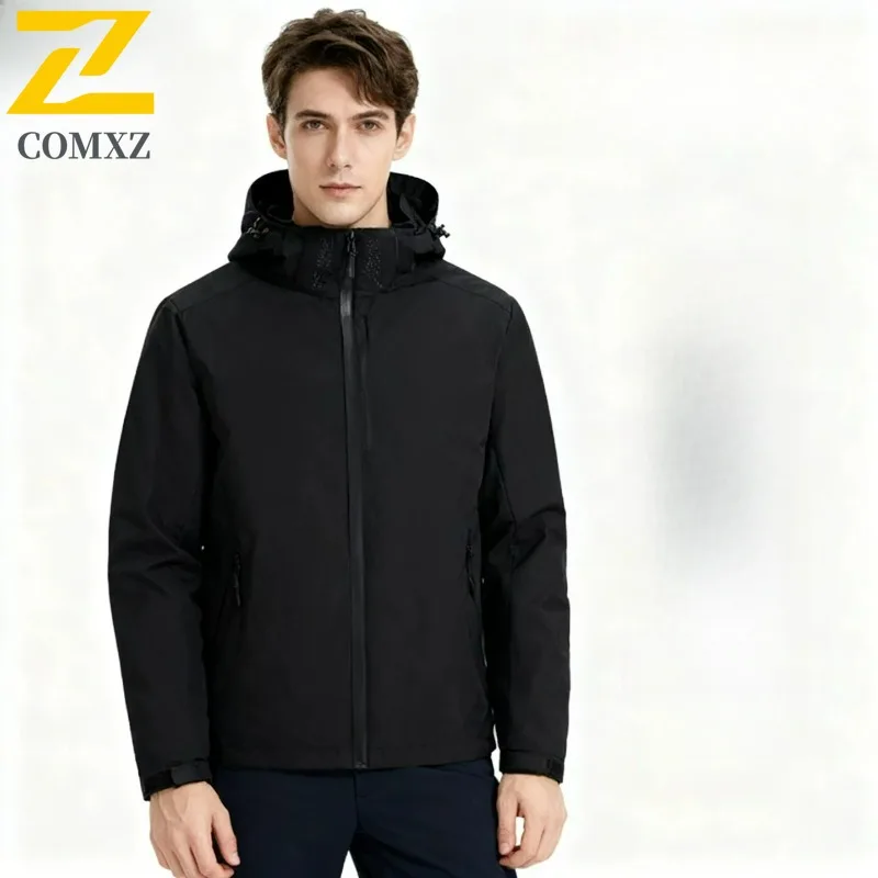 

COMXZ уличная альпинистская куртка мужская утолщенная ветрозащитная теплая парка модный дизайн с капюшоном морозостойкие зимние пальто
