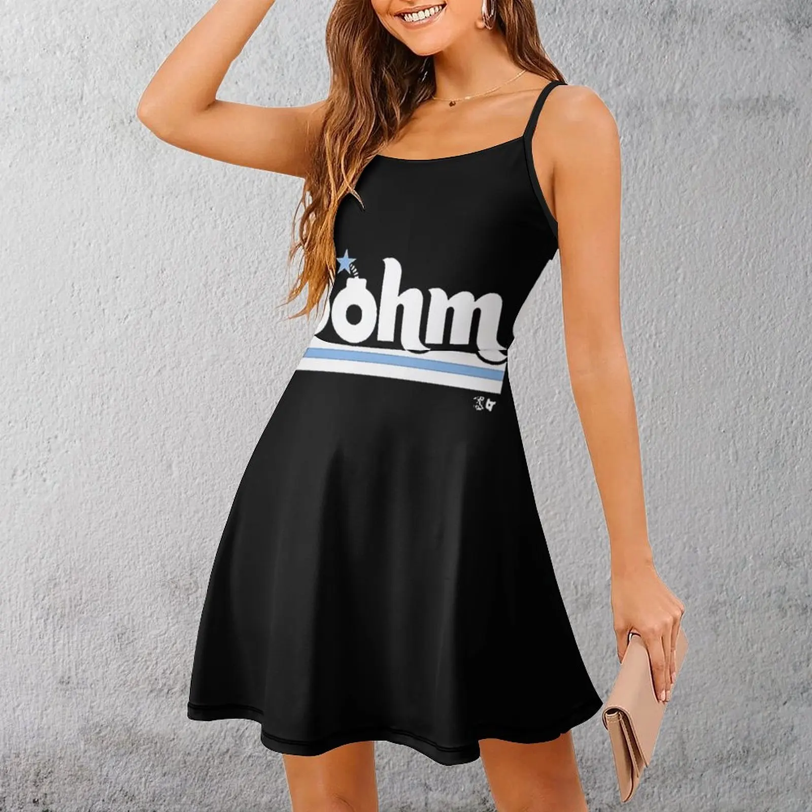 

Женское платье на бретельках с логотипом Bohm, сексуальная женская одежда с графическим рисунком, забавные новинки для вечеринок, платье