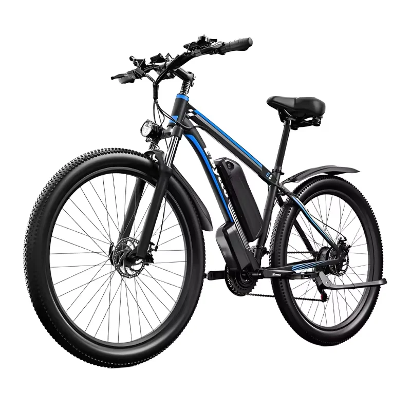 AliExpress NONE Electric Bike 750W Peak Power Brushless Motor 48V17.5AH Lithium Battery Mountain Bicycle Adult with Suspension 26" Tire Ebike