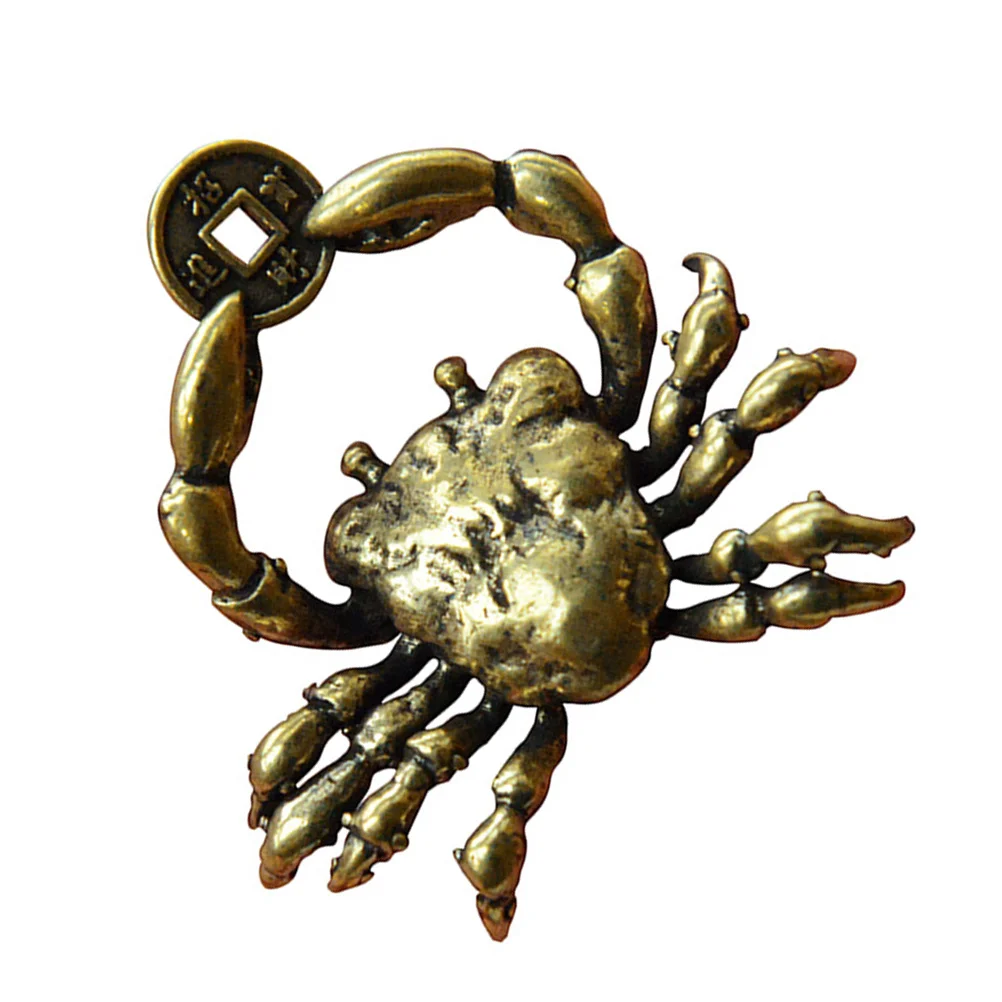 

Brass Crab Money Clip Sturdy Home Office Desktop Decoration Festival Gift Animals Sculptures Brass Crab Ornament