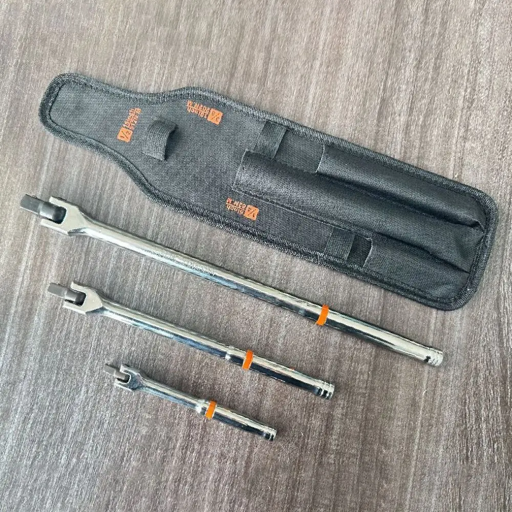 

3pcs 1/4" 3/8" 1/2" F Steering Handle Wrench 180° Rotatable High Hardness Socket Wrench High Torque Cr-V Wrench Set Home