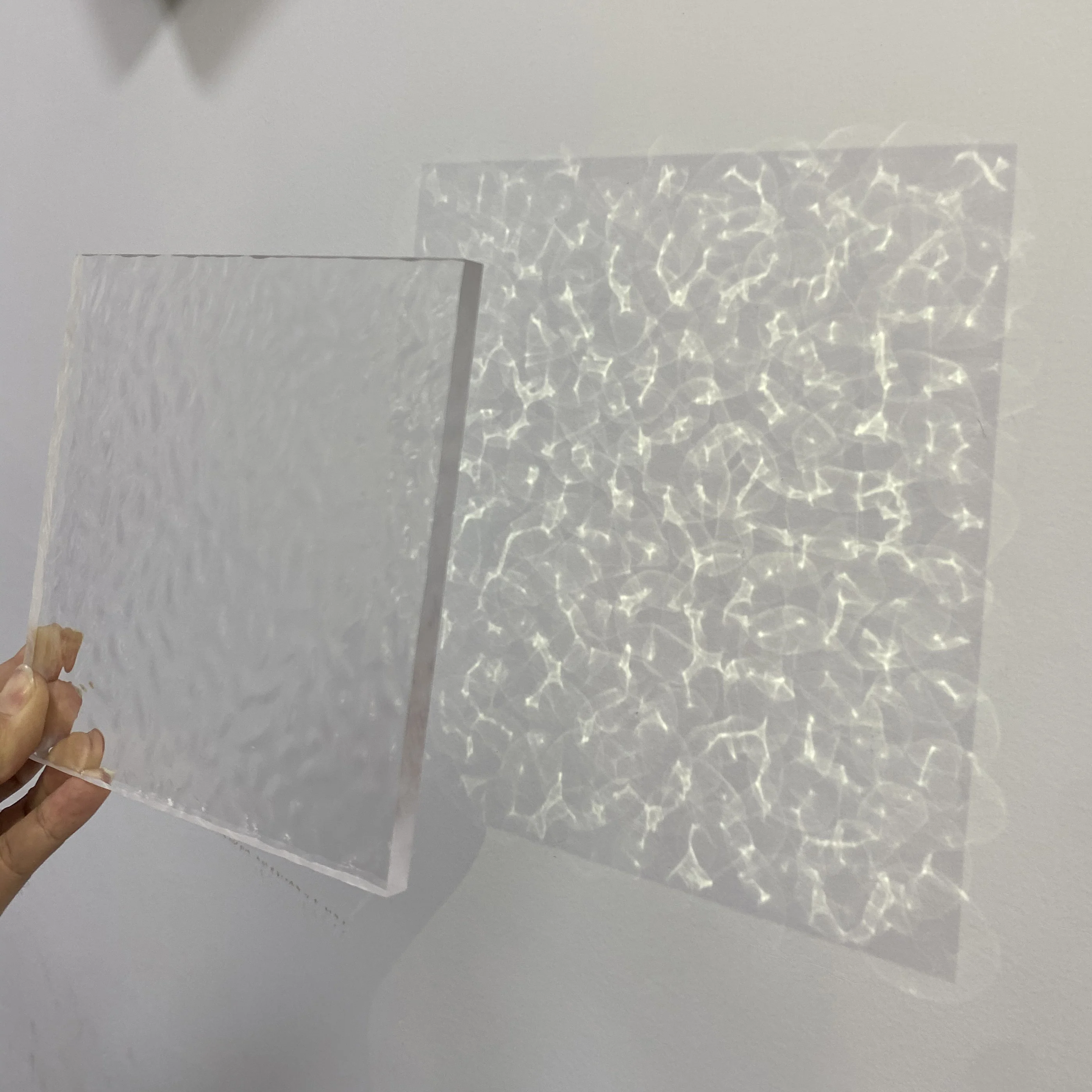 Transparent Single-sided Small Water Ripple Acrylic Sheet, Irregular Concave-Convex Plexiglass, 5mm Thickness, 2 Pieces