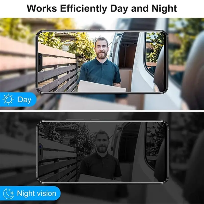 *A* Smart Video Door Bells Wireless WiFi Video Doorbell with Camera Smart Security Doorbell PIR Motion Detection
