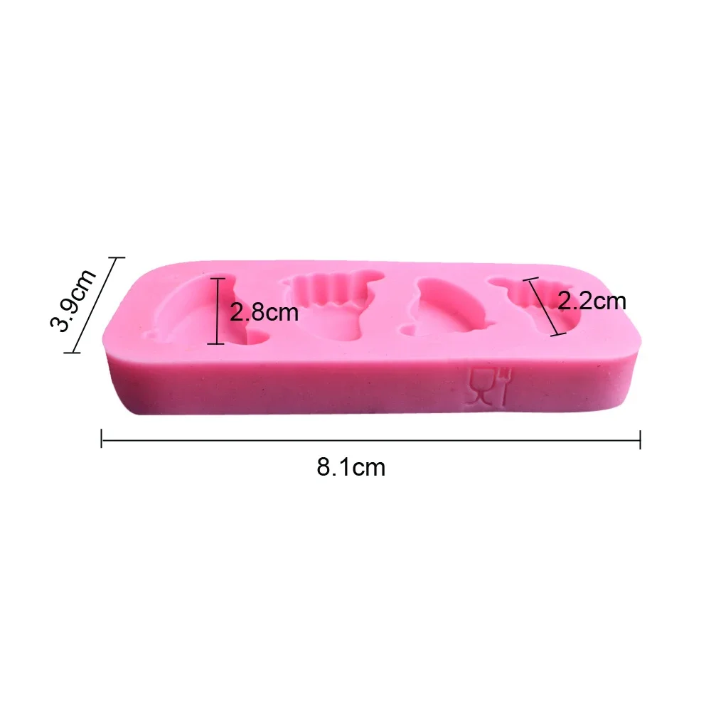 3D różowe stopy dziecka silikonowe formy na świece estetyczne Kawaii formy czekoladowe kremówka ciasto dekorowanie narzędzie do pieczenia formy Home Decor — zdjęcie 6