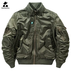 Trendy Flight Jacket Men 2025 Autumn Casual Multi-pocket Zipper Windproof Jackets High Quality Hiking Camping Baseball Suit Coat
