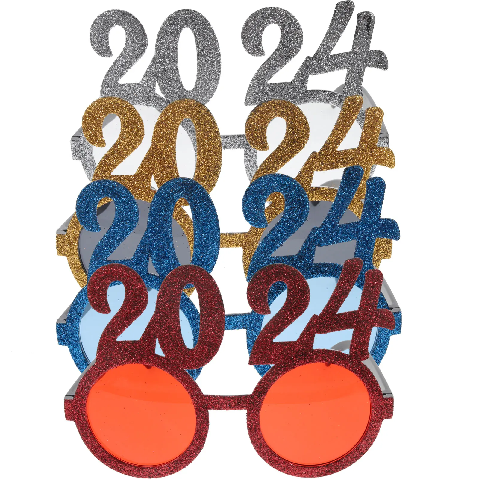 

4 Pcs Digital Glasses New Years Eve Party Accessories Eyeglasses Funny for Year's