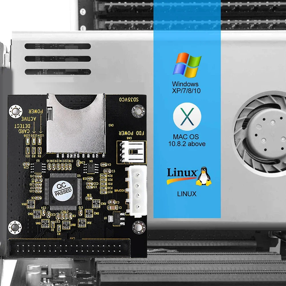 

SD к 3,5-дюймовому IDE SSD-карту памяти 44-контактный разъем SD на 2,5-дюймовый IDE 44-контактный разъем памяти Карта адаптера 5 В для ноутбука-планшета