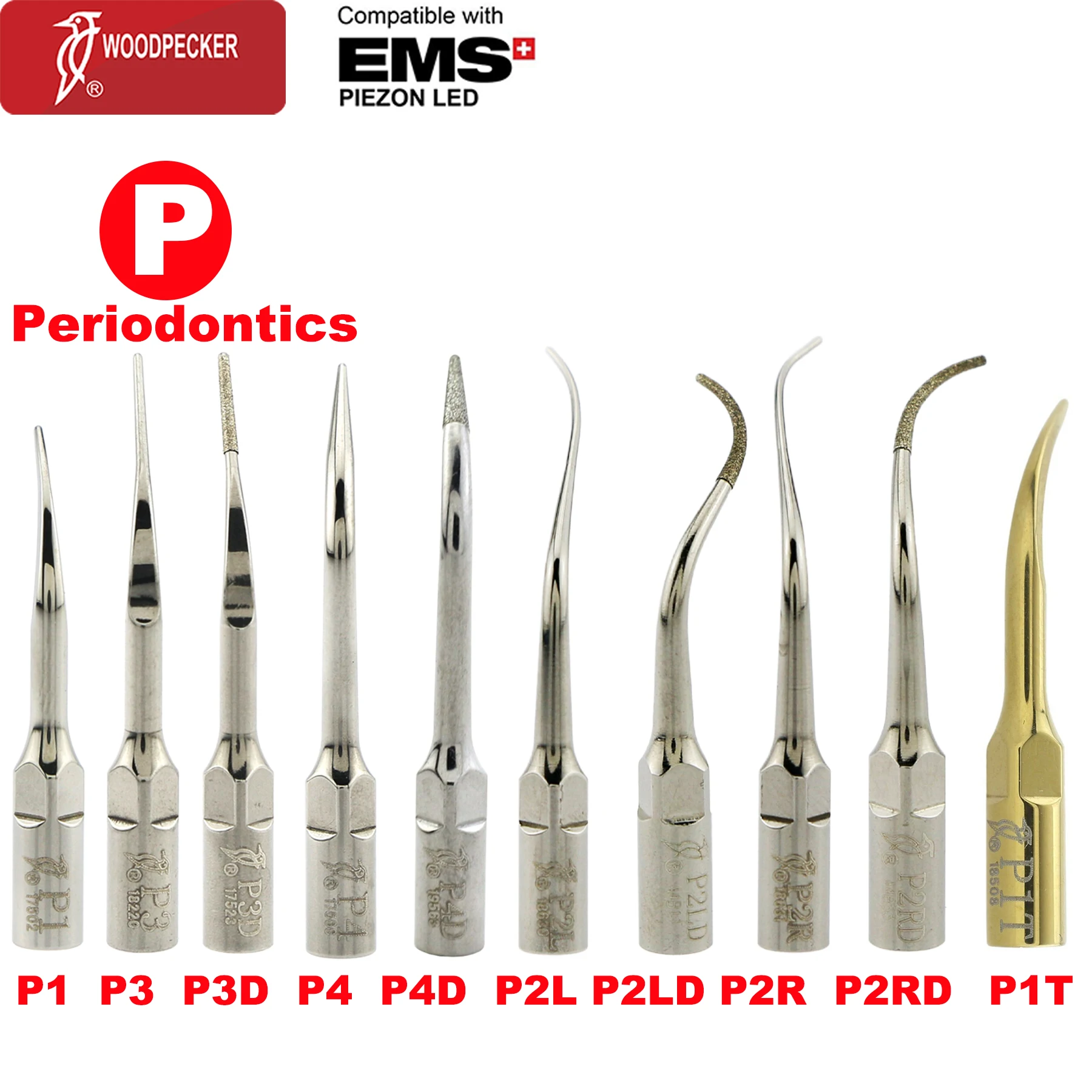 Pelatuk DTE Scaler ultrasonik gigi, ujung penskalaan ujung servis gigi cocok EMS NSK SATELEC ACTEON Scaler Handpiece