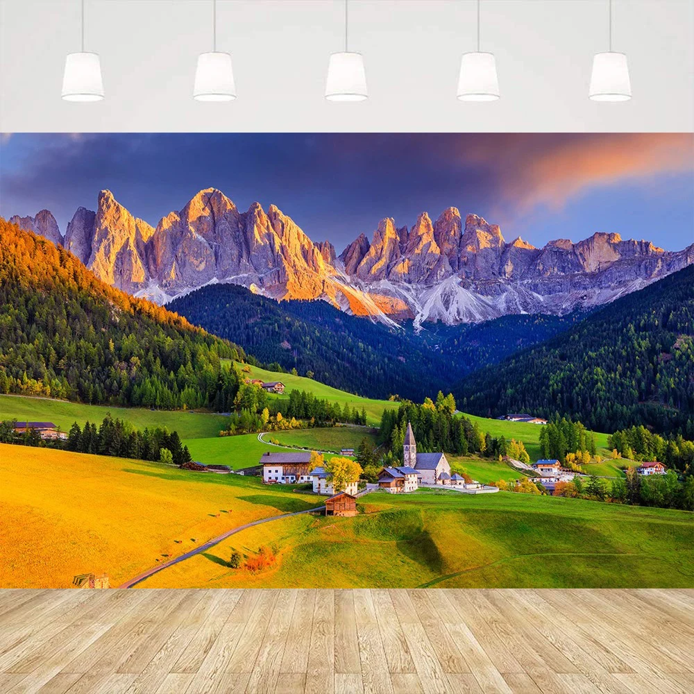 European Alps Mountain Photography Backdrop Dolomites Swiss…