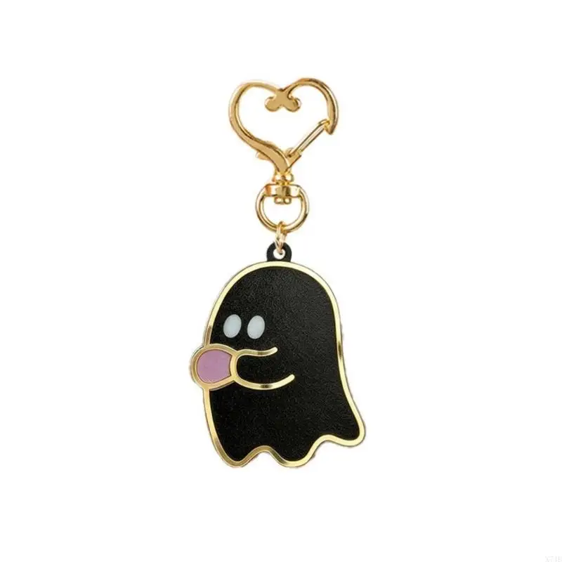 Spooky Acrylic Keychain Charm Flat 2D Heart Clasp Bag Charm for Keys Zipper Pull Novelty Accessory Halloween Gift