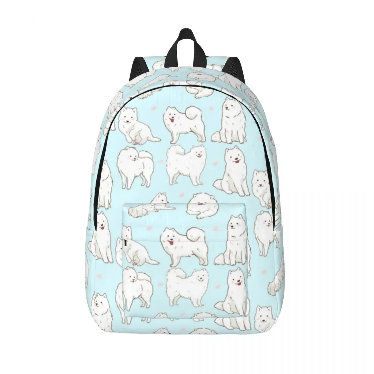 

Cute Samoyed Dog Lover Backpack Elementary High College School Student Book Bags Teens Canvas Daypack Sports