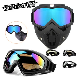 Windproof Face Mask Goggle Motorcycle Glasses Snowboard Glasses Riding Glasses Motocross UV Protection Glasses Outdoor Summer Summer 5 Main Sales Motocross Glasses - №3
