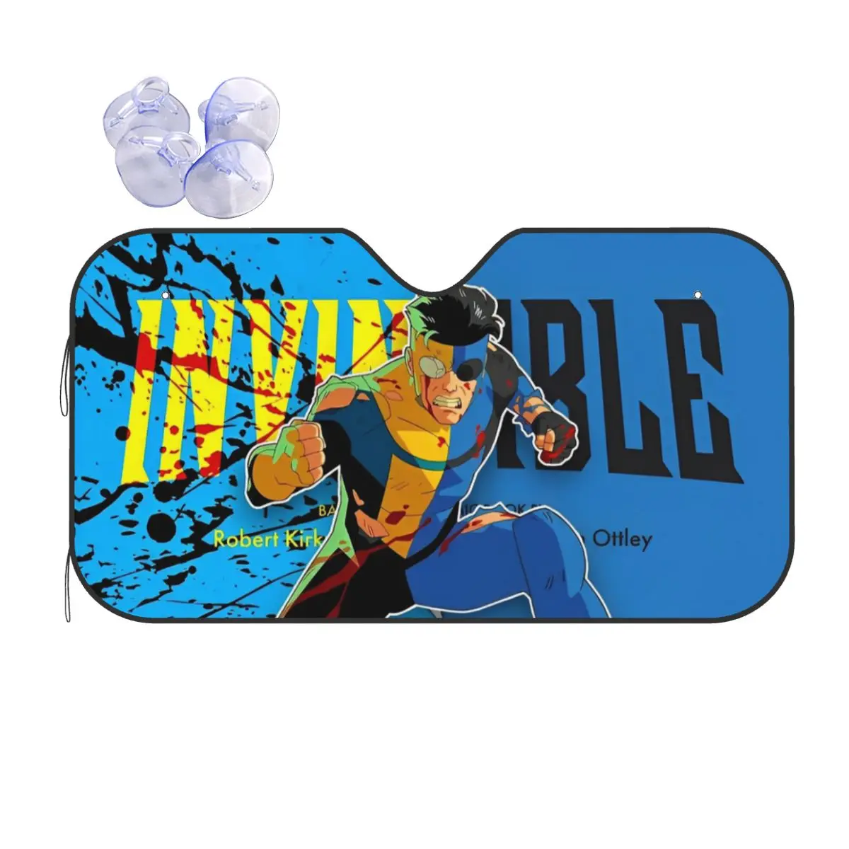 

Invincible Cartoon Superhero Windshield Sunshade Retractable Car Front Window Visor 76x140cm Car Window Windscreen Cover covers