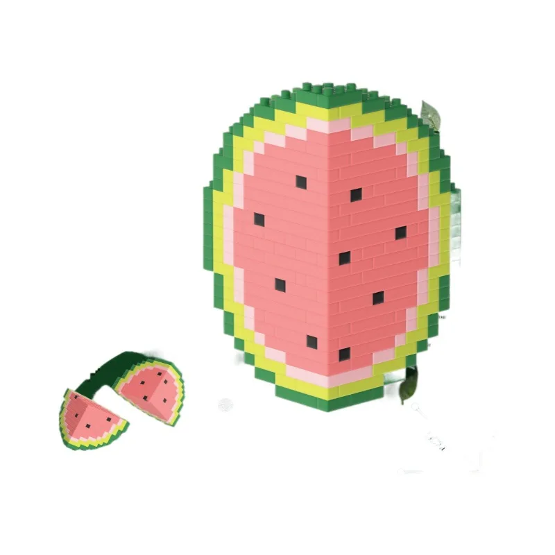 سلسلة الفاكهة اللبنات الأفوكادو والخوخ والدوريان التجمع لعبة مجسمة لعبة التراص الإبداعية هدايا عيد الميلاد اللعب الهدايا